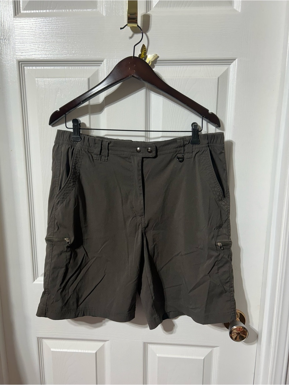 Avia Men's Dark Olive Green Flat Front Cargo Shorts